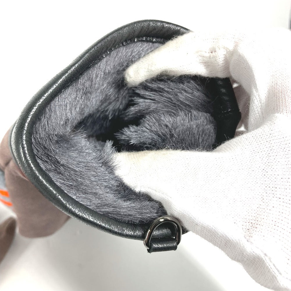 FENDI FXY018 ムートン グローブ 手袋 アンゴラ レディース グレー