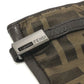 FENDI Zucca print FF logo winter gloves, canvas, women's, brown