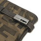 FENDI Zucca print FF logo winter gloves, canvas, women's, brown