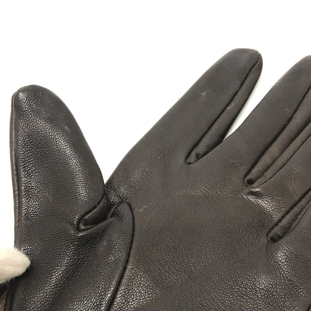 FENDI Zucca print FF logo winter gloves, canvas, women's, brown