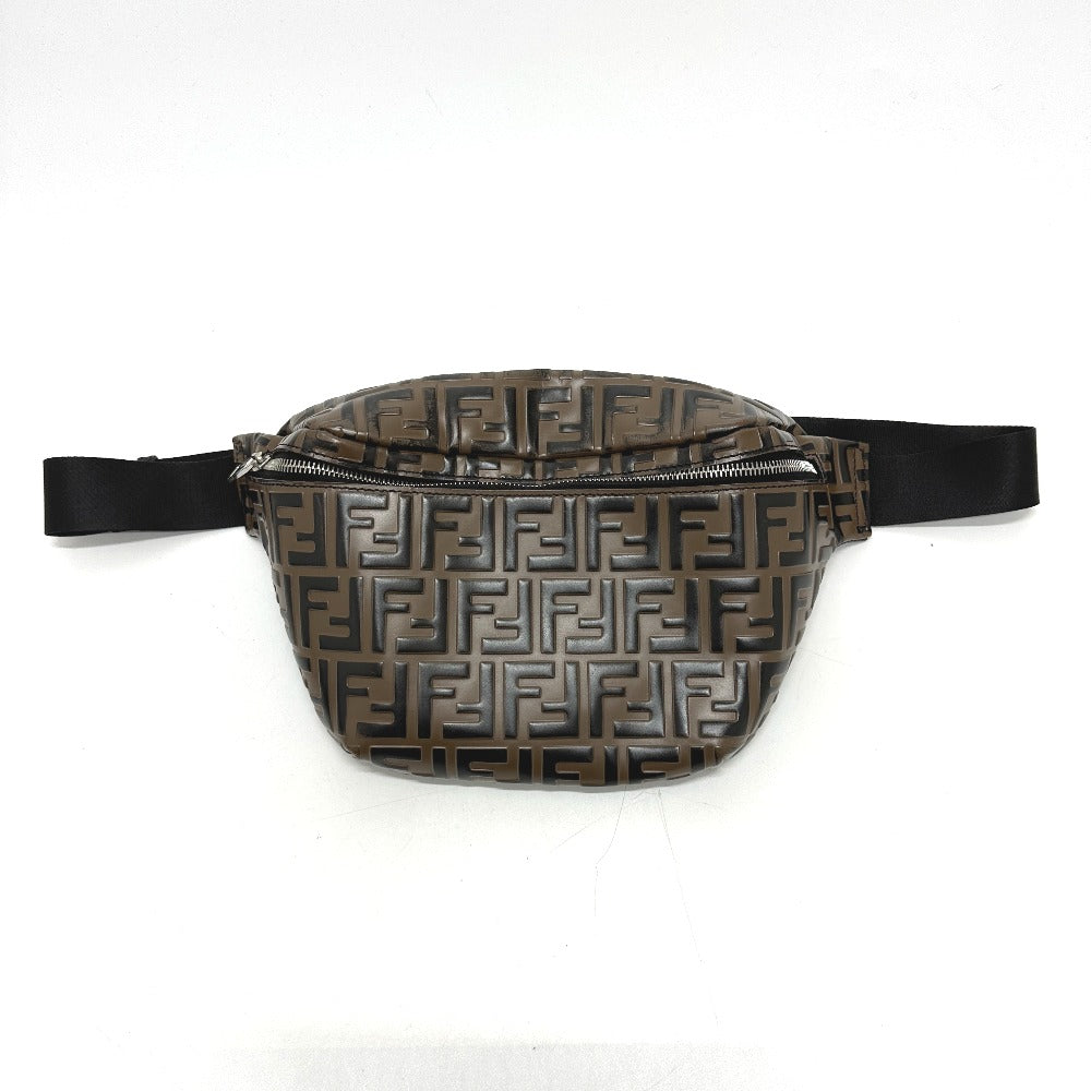 FENDI 7VA434 Crossbody Bag/Shoulder Bag/Zucca Bag/Body Bag/Leather/Brown Men's