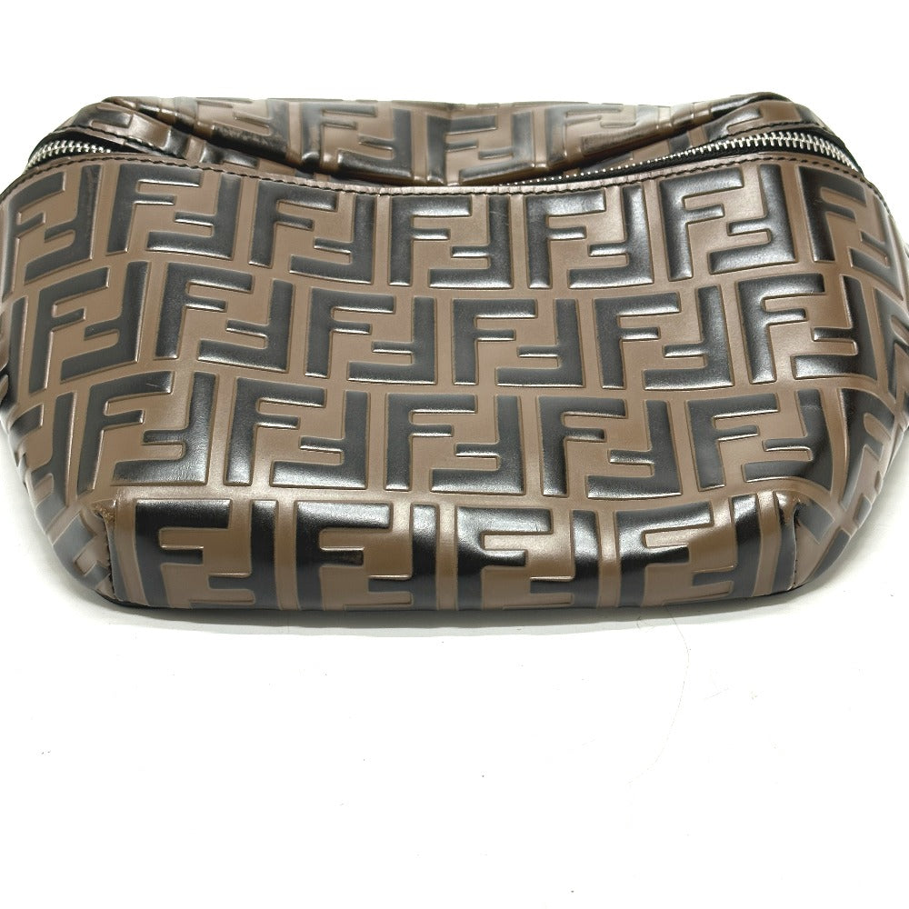 FENDI 7VA434 Crossbody Bag/Shoulder Bag/Zucca Bag/Body Bag/Leather/Brown Men's