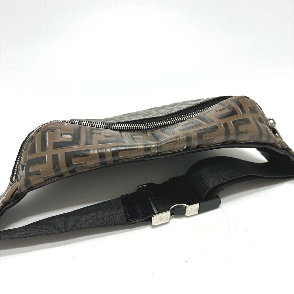 FENDI 7VA434 Crossbody Bag/Shoulder Bag/Zucca Bag/Body Bag/Leather/Brown Men's