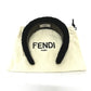 FENDI ヘアバンド ヘッドバンド ボア ズッカ ヘアアクセサリー カチューシャ ファー レディース ブラック