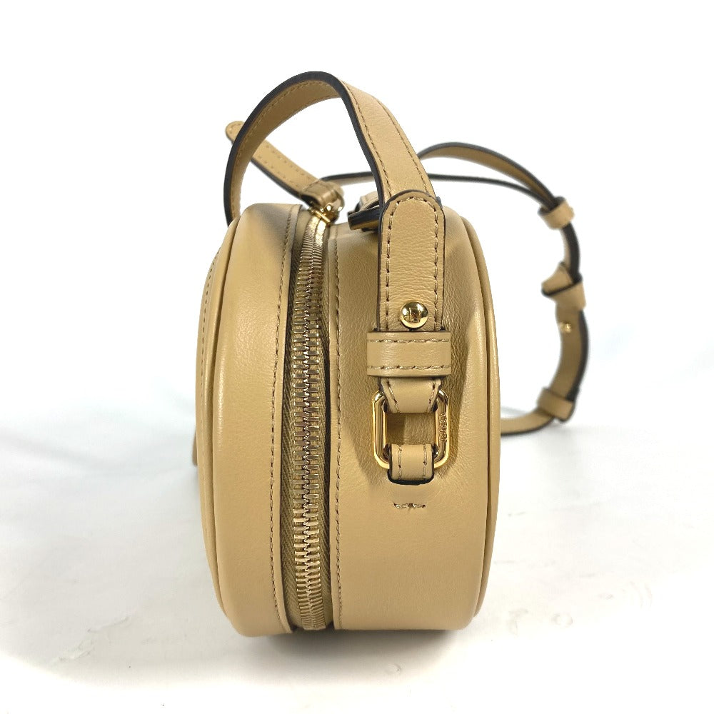 FENDI 8BS058 ポシェット 斜め掛け カメラケース スモール オーロック MINI CAMERA CASE 2WAYバッグ ハンドバッグ ショルダーバッグ レザー レディース ベージュ