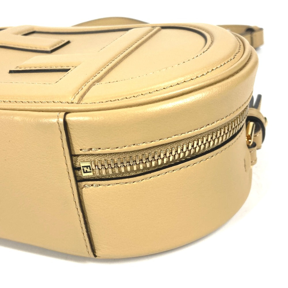 FENDI 8BS058 ポシェット 斜め掛け カメラケース スモール オーロック MINI CAMERA CASE 2WAYバッグ ハンドバッグ ショルダーバッグ レザー レディース ベージュ
