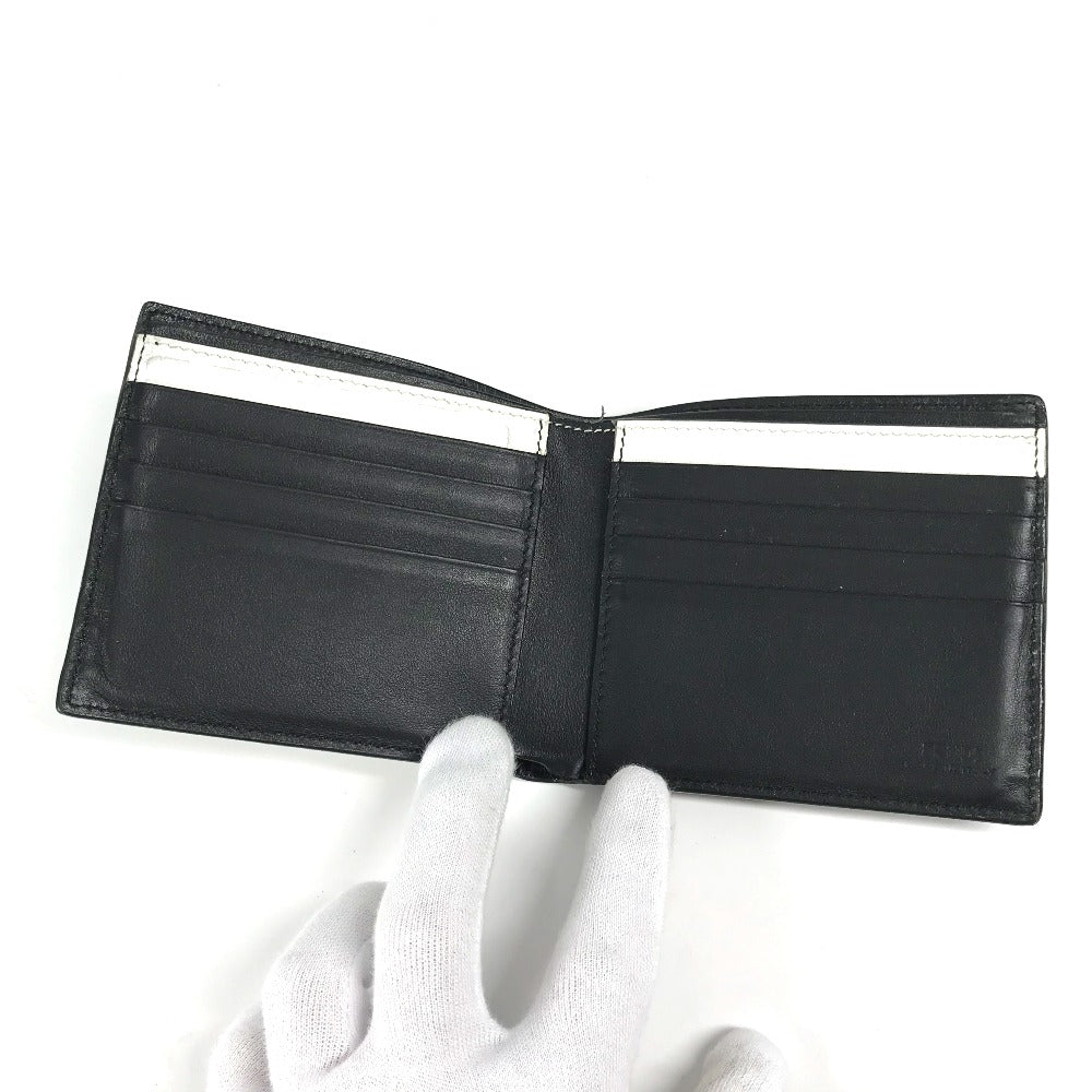 FENDI 7M0169 コンパクトウォレット ジョシュアヴィーダス Joshua Vides コラボ 札入れ 2つ折り財布 レザー メンズ ホワイト