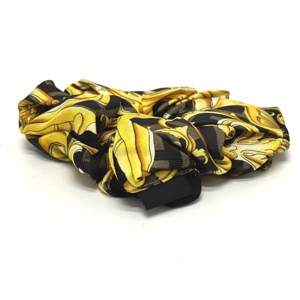 FENDI Versace collaboration Versace Fendace FENDACE hair accessory hair tie Zucca scrunchie silk women's black