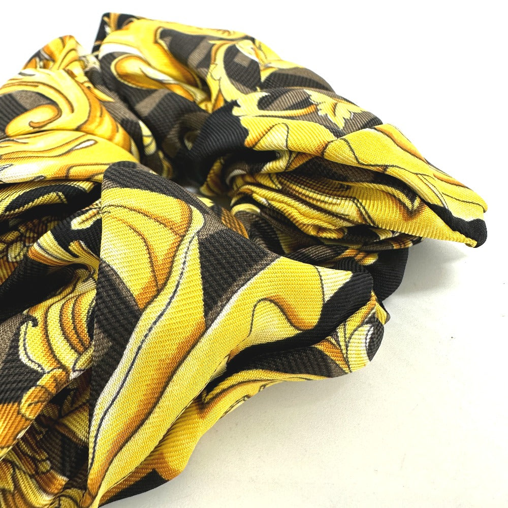 FENDI Versace collaboration Versace Fendace FENDACE hair accessory hair tie Zucca scrunchie silk women's black