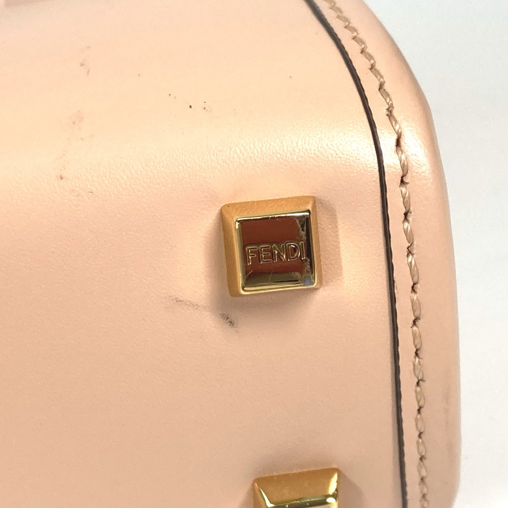 FENDI 8BS051 ショルダーバッグ 斜め掛け カバン サンシャインショッパースモール 2WAYバッグ ハンドバッグ レザー レディース ベージュ系