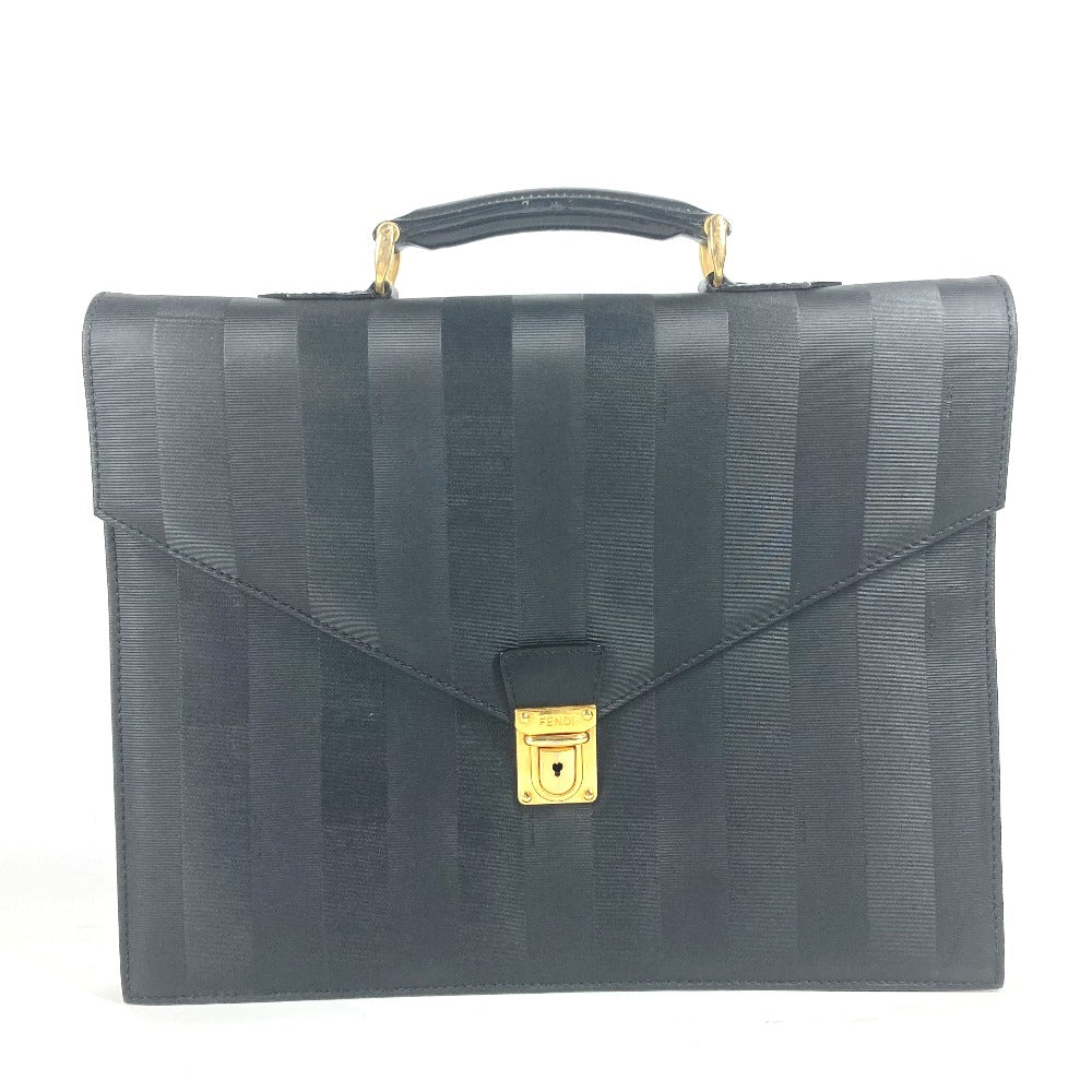 FENDI カバン ペカン ハンドバッグ 書類バッグ ブリーフケース ビジネスバッグ PVC メンズ ブラック