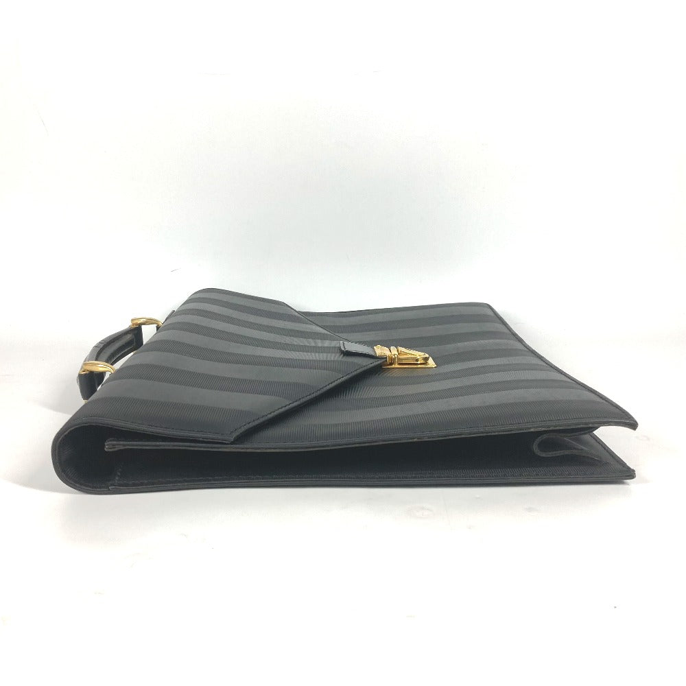 FENDI カバン ペカン ハンドバッグ 書類バッグ ブリーフケース ビジネスバッグ PVC メンズ ブラック