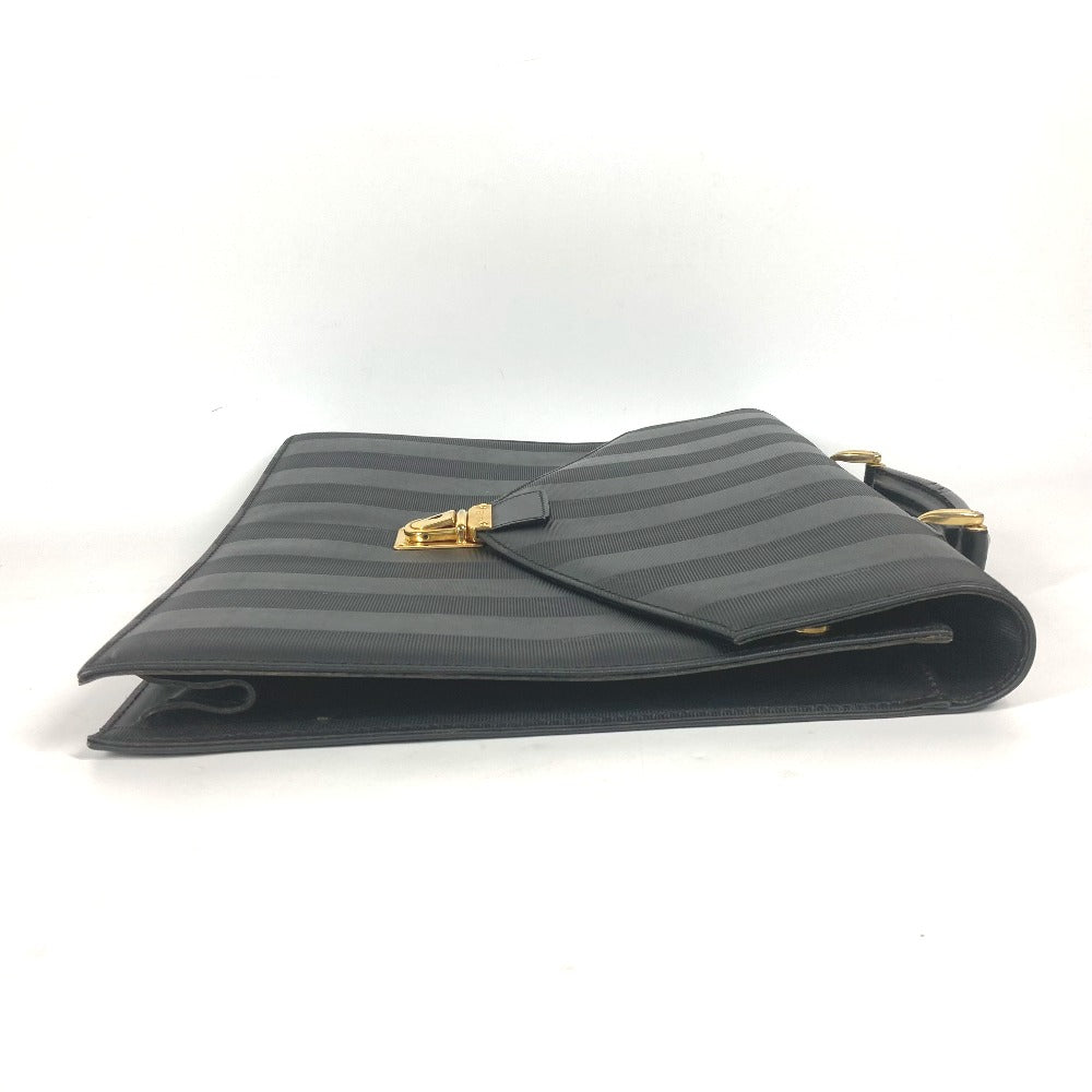 FENDI カバン ペカン ハンドバッグ 書類バッグ ブリーフケース ビジネスバッグ PVC メンズ ブラック