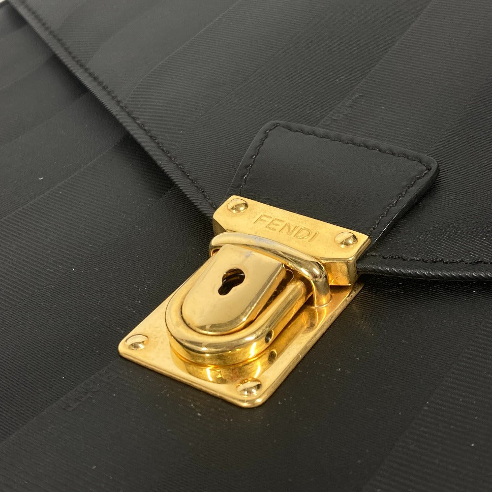 FENDI カバン ペカン ハンドバッグ 書類バッグ ブリーフケース ビジネスバッグ PVC メンズ ブラック