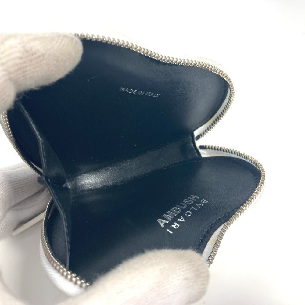 BVLGARI アンブッシュ コラボ AMBUSH ハート 小銭入れ 財布 コインケース レザー ユニセックス ホワイト