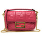 FENDI 8BS017 FF Baguette Small Chain 2-Way Bag, Shoulder Bag, Lambskin, Pink