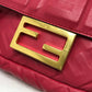 FENDI 8BS017 FF Baguette Small Chain 2-Way Bag, Shoulder Bag, Lambskin, Pink