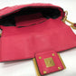 FENDI 8BS017 FF Baguette Small Chain 2-Way Bag, Shoulder Bag, Lambskin, Pink