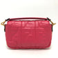 FENDI 8BS017 FF Baguette Small Chain 2-Way Bag, Shoulder Bag, Lambskin, Pink