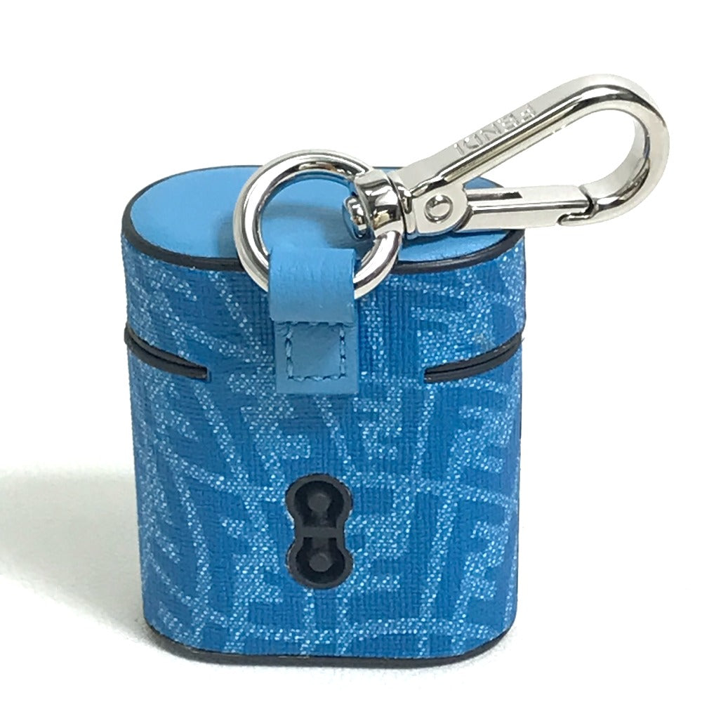 FENDI 7AR987 Zucca Print Airpods Case, Earphone Case, Small Item Case, Plastic, Women's, Blue