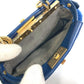FENDI Micro Peekaboo Crossbody Bag, 2-Way Shoulder Bag/Handbag, Faux Fur, Women's, Blue