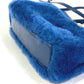 FENDI Micro Peekaboo Crossbody Bag, 2-Way Shoulder Bag/Handbag, Faux Fur, Women's, Blue