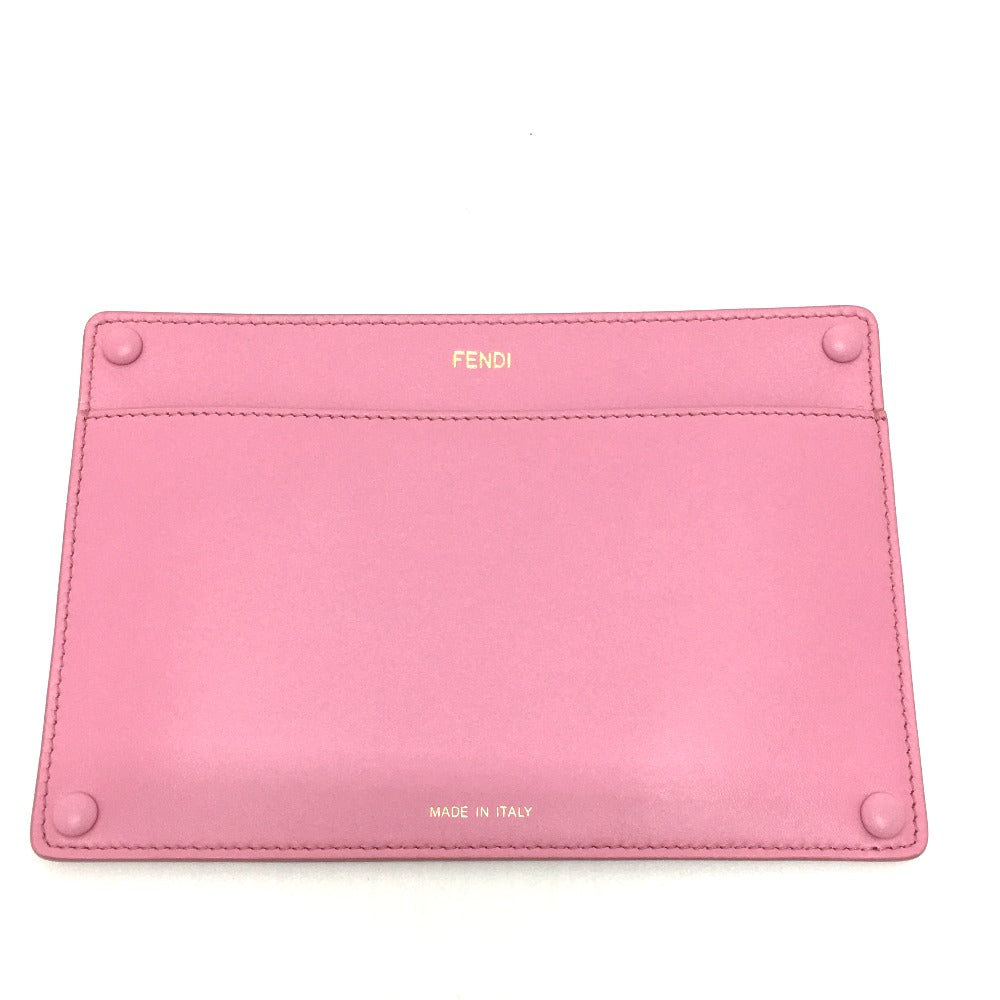 FENDI 7AR907 ピーカブー バッグイン カバン ポケット フラット バッグアクセサリー ポーチ レザー レディース ピンク