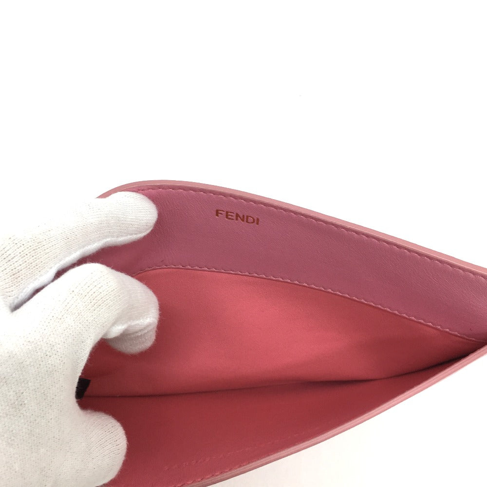 FENDI 7AR907 ピーカブー バッグイン カバン ポケット フラット バッグアクセサリー ポーチ レザー レディース ピンク