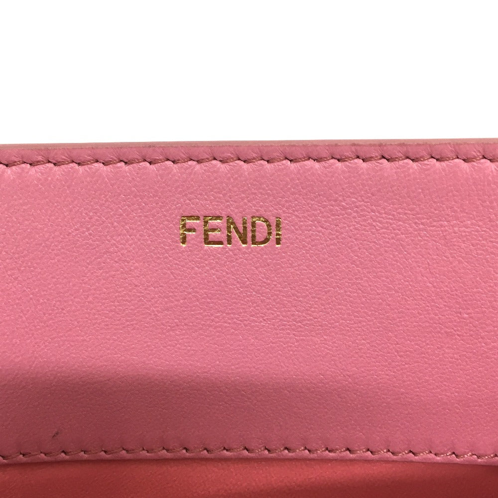 FENDI 7AR907 ピーカブー バッグイン カバン ポケット フラット バッグアクセサリー ポーチ レザー レディース ピンク
