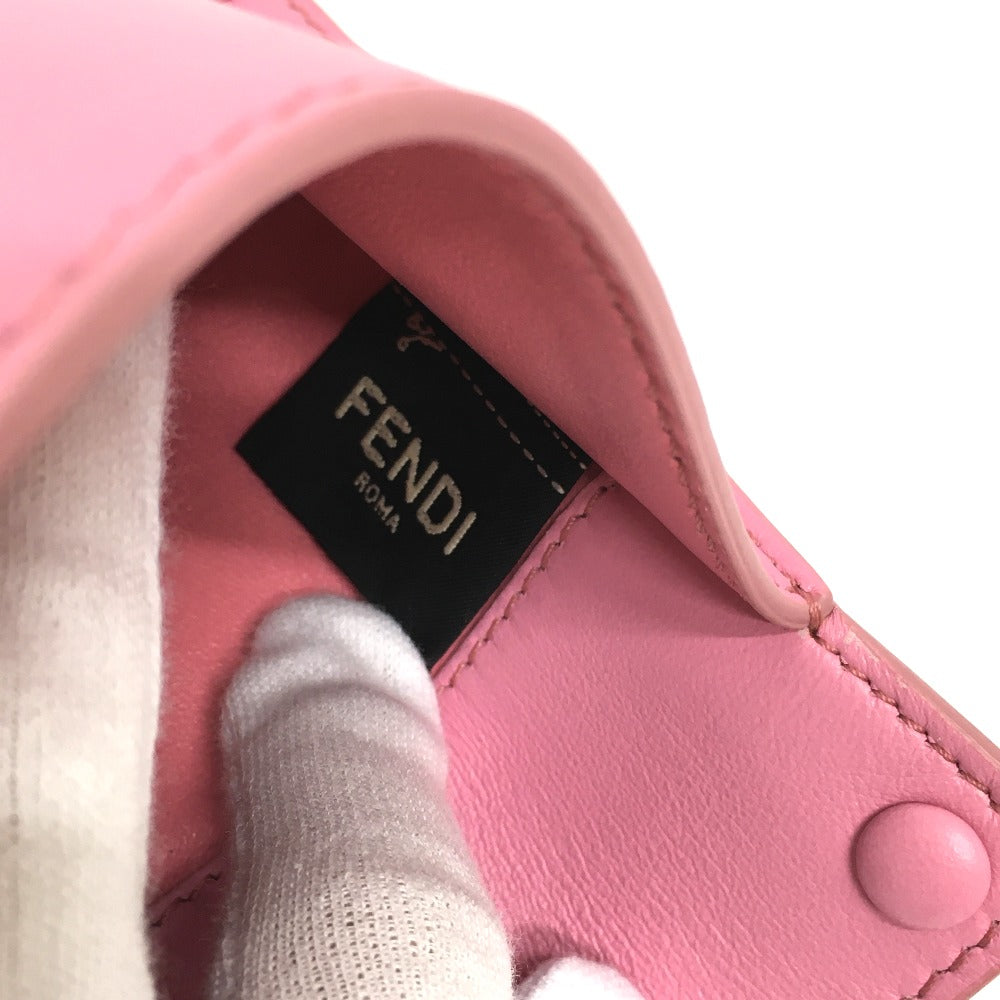 FENDI 7AR907 ピーカブー バッグイン カバン ポケット フラット バッグアクセサリー ポーチ レザー レディース ピンク