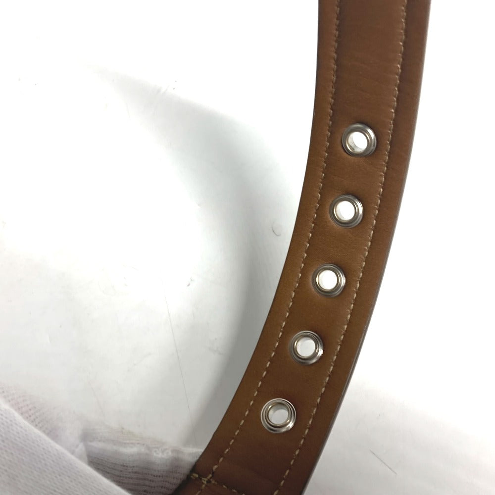 FENDI 8AC016 ズッカ ドッグカラー 犬 ペット アクセサリー ワンちゃん 首輪 レザー ユニセックス ブラウン - brandshop-reference