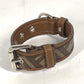 FENDI 8AC016 ズッカ ドッグカラー 犬 ペット アクセサリー ワンちゃん 首輪 レザー ユニセックス ブラウン - brandshop-reference