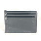 FENDI 7M0237 ジップ カバン ポーチ クラッチバッグ レザー メンズ グレー