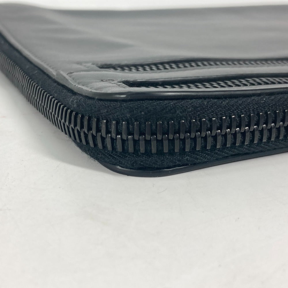 FENDI 7M0237 ジップ カバン ポーチ クラッチバッグ レザー メンズ グレー