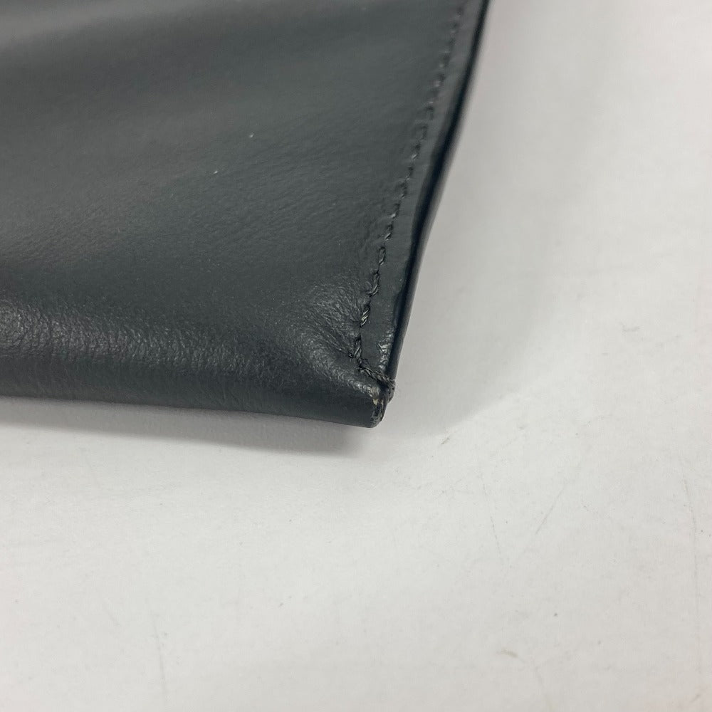 FENDI 7M0237 ジップ カバン ポーチ クラッチバッグ レザー メンズ グレー