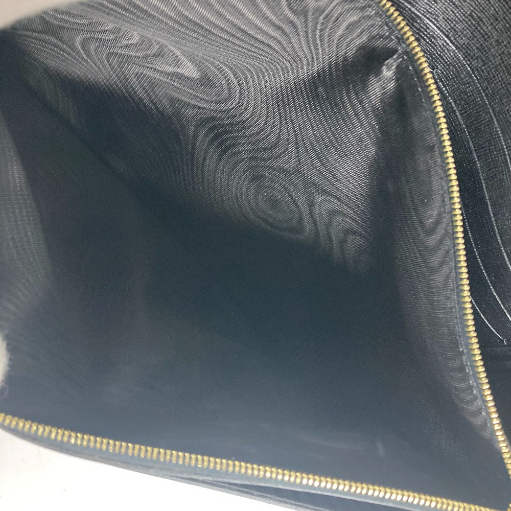 FENDI 8M0312 フラップ トゥージュール ポーチ カバン ストラップ付 クラッチバッグ レザー メンズ ブラック
