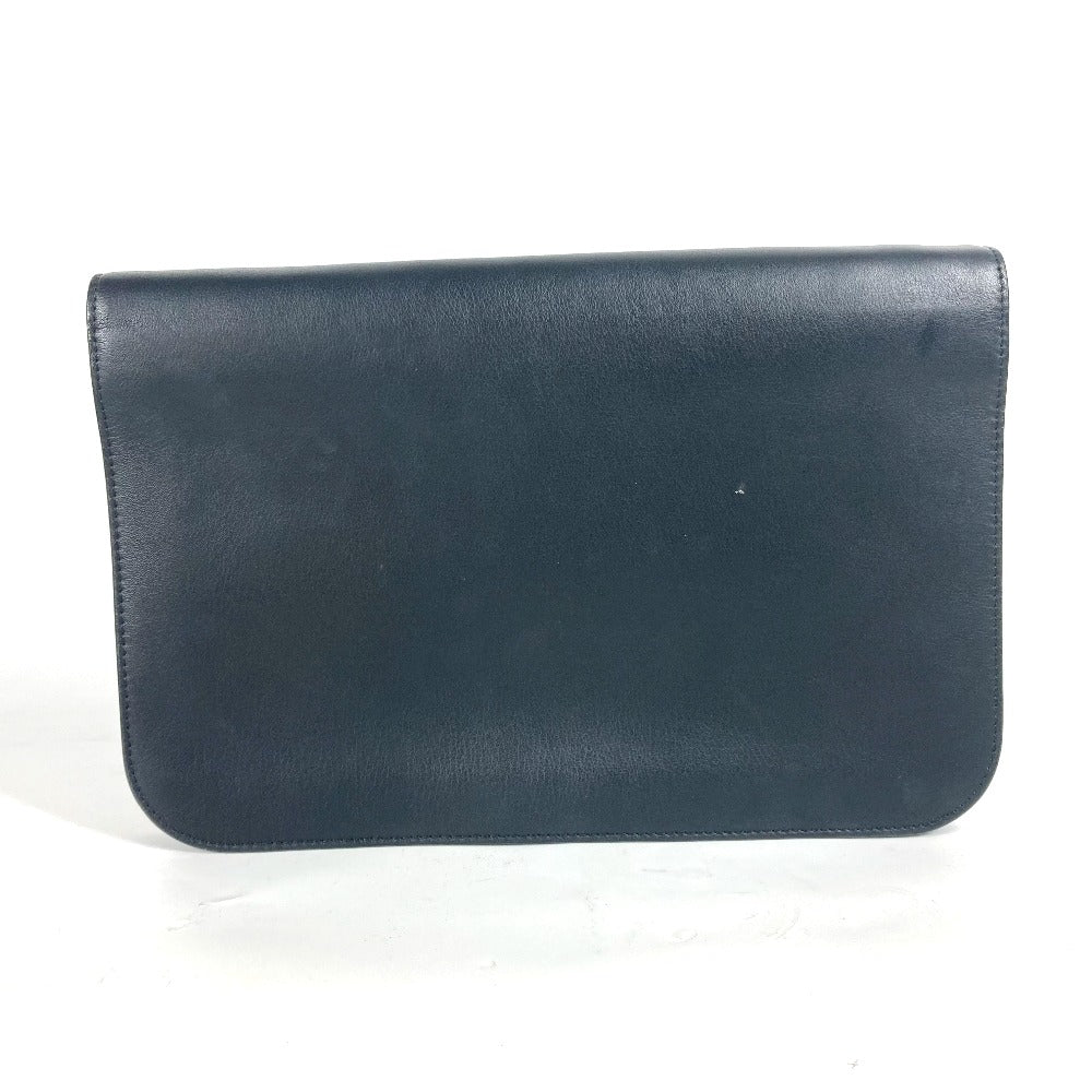 FENDI 8M0312 フラップ トゥージュール ポーチ カバン ストラップ付 クラッチバッグ レザー メンズ ブラック