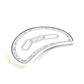 FENDI 7AC048 White Porcelain Tableware, Orlock Crescent Plate, Aperitif Plate, Women's, White