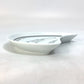 FENDI 7AC048 White Porcelain Tableware, Orlock Crescent Plate, Aperitif Plate, Women's, White