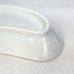 FENDI 7AC048 White Porcelain Tableware, Orlock Crescent Plate, Aperitif Plate, Women's, White