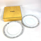 FENDI 7AC045 White Porcelain Dinnerware, Set of 2, Pair of Orlock Plates, Women's, White