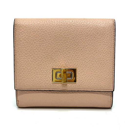FENDI 8M0438 ピーカブー ウォレット 2つ折り財布 レザー レディース ピンク
