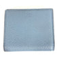 FENDI 8M0438 Peekaboo โลโก้ กระเป๋าสตางค์ใบสั้น กระเป๋าสตางค์พับสองทบ หนัง ยูนิเซ็กส์ สีฟ้า