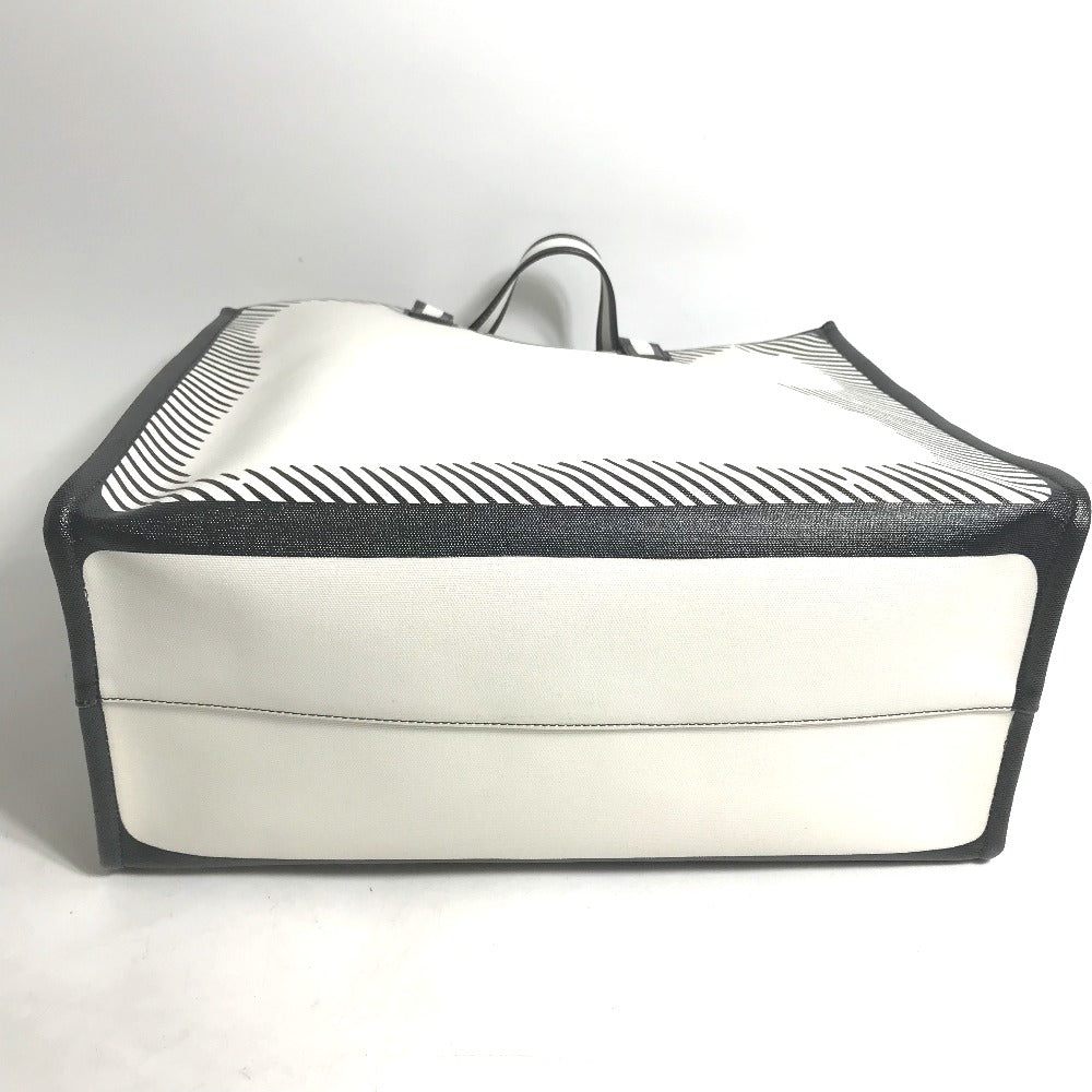 FENDI 8BH357 Joshua Vides collaboration shopper bag, shoulder bag, tote bag, coated canvas, men's white
