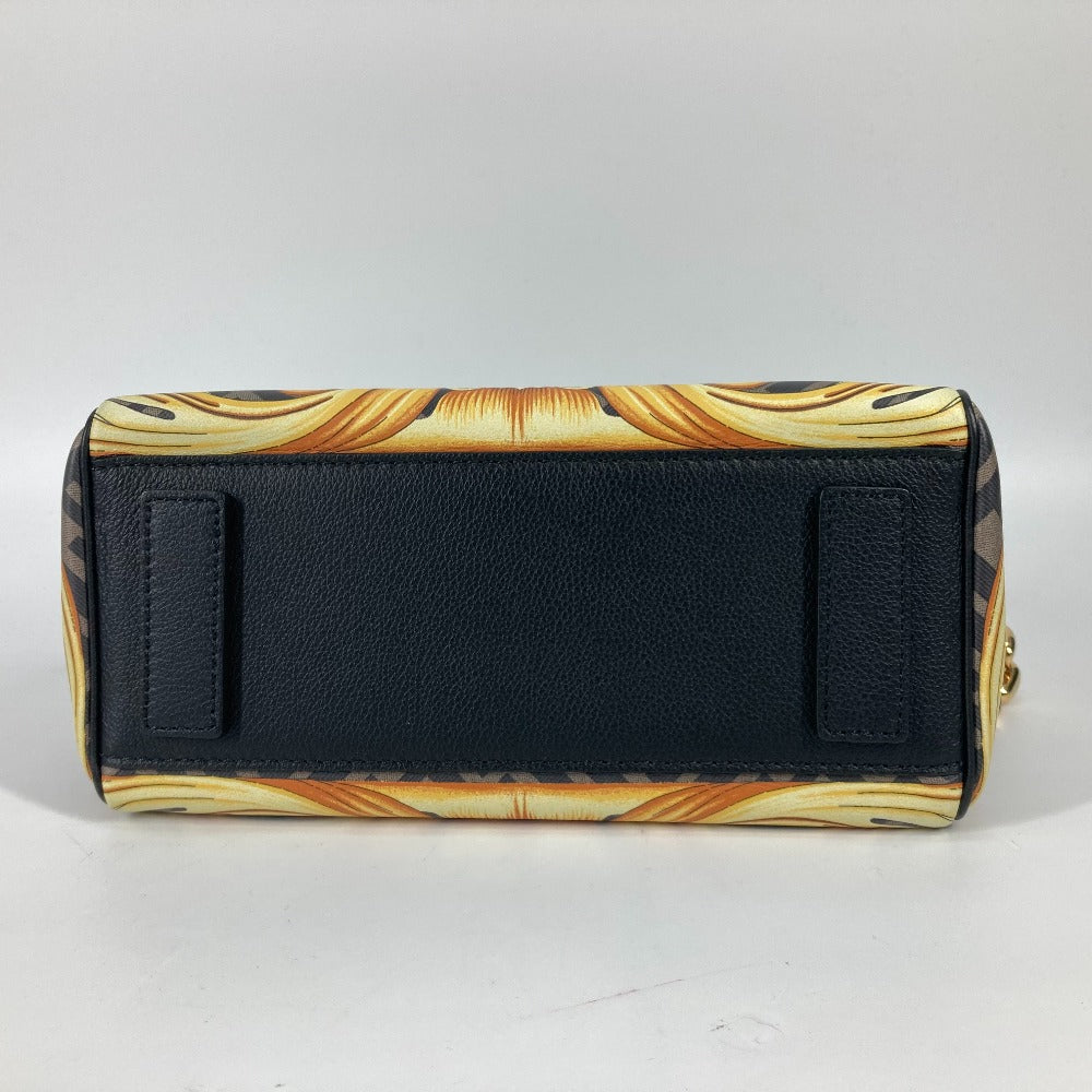 FENDI ヴェルサーチ コラボ VERSACE ラ メドゥーサ サッチェルバッグ ズッカ FENDACE フェンダーチェ 2WAY ショルダーバッグ 斜め掛け ハンドバッグ PVC/レザー レディース ブラウン