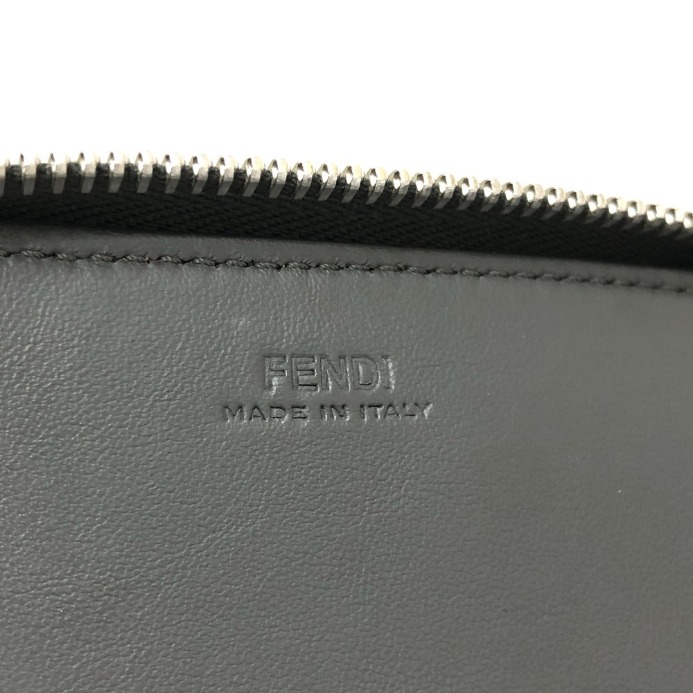 FENDI 7M0276 ズッカ柄トラベルウォレット 長財布 財布 ウォレット 長財布 レザー レディース グレー