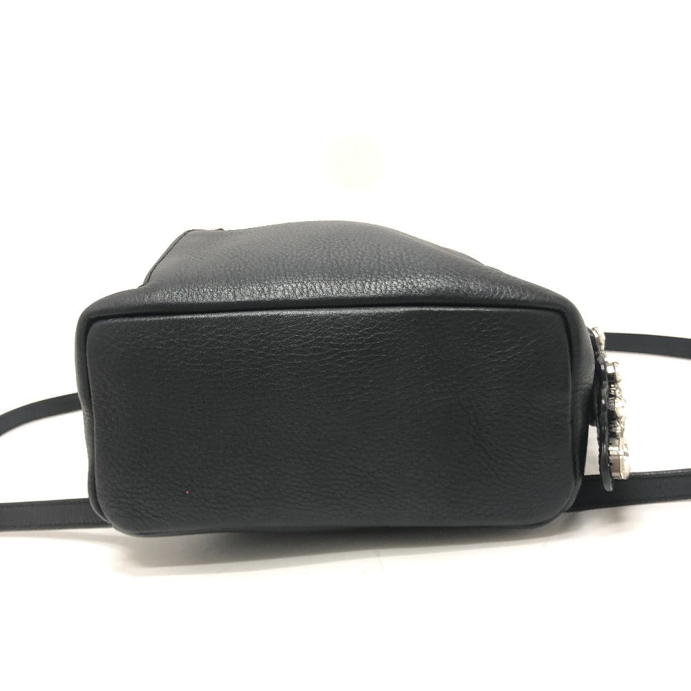 FENDI 8BZ036 By the Way Bejeweled Backpack, Leather, Women's, Black