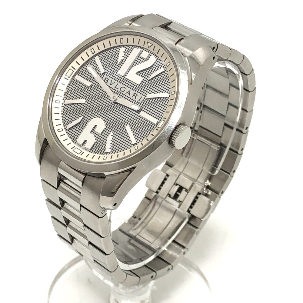 BVLGARI ST42S Solotempo Quartz Men's Watch, Round, Stainless Steel, Silver