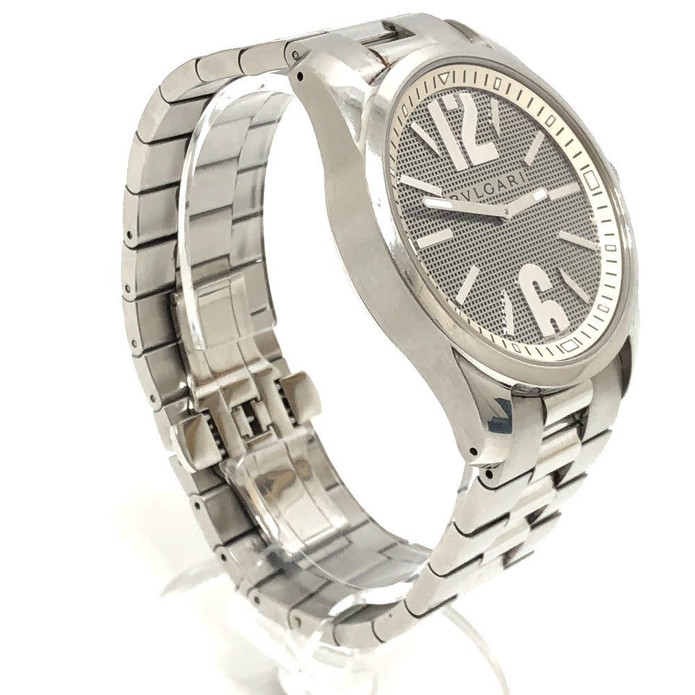 BVLGARI ST42S Solotempo Quartz Men's Watch, Round, Stainless Steel, Silver