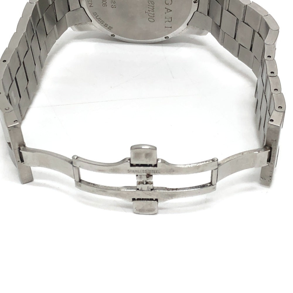 BVLGARI ST42S Solotempo Quartz Men's Watch, Round, Stainless Steel, Silver
